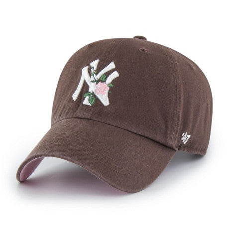 '47 Clean Up Adjustable 'Brown Flowers' - New York Yankees