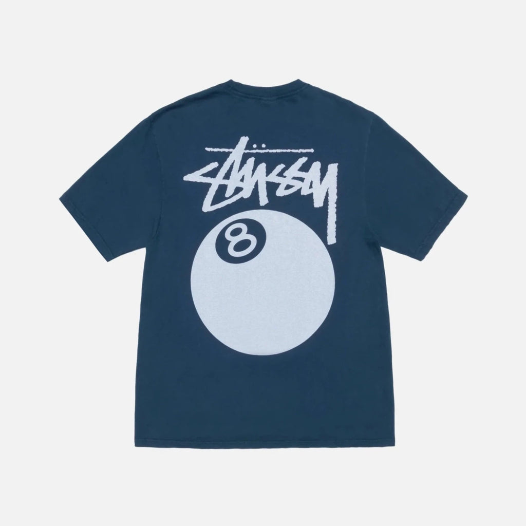 Stüssy 8 Ball Pigment Dyed Navy Tee back