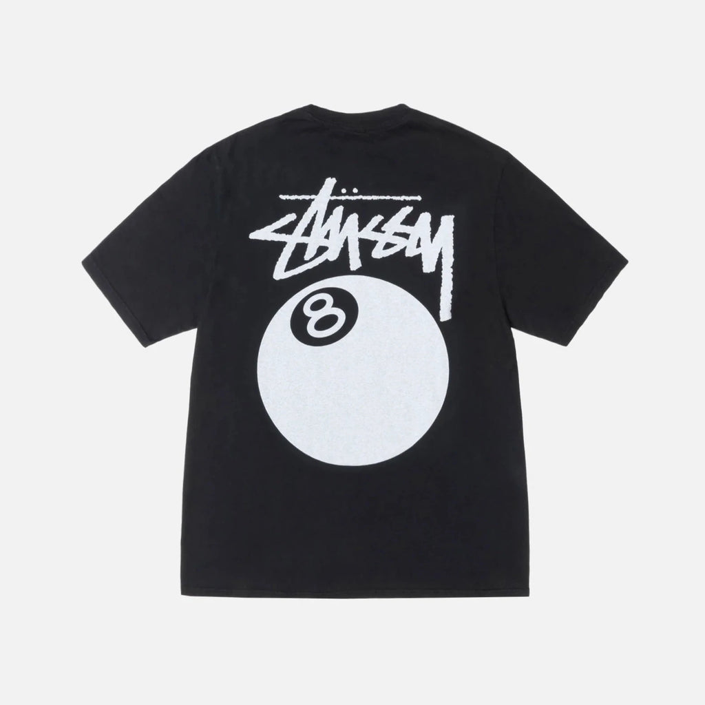 Stüssy 8 Ball Pigment Dyed Black Tee back