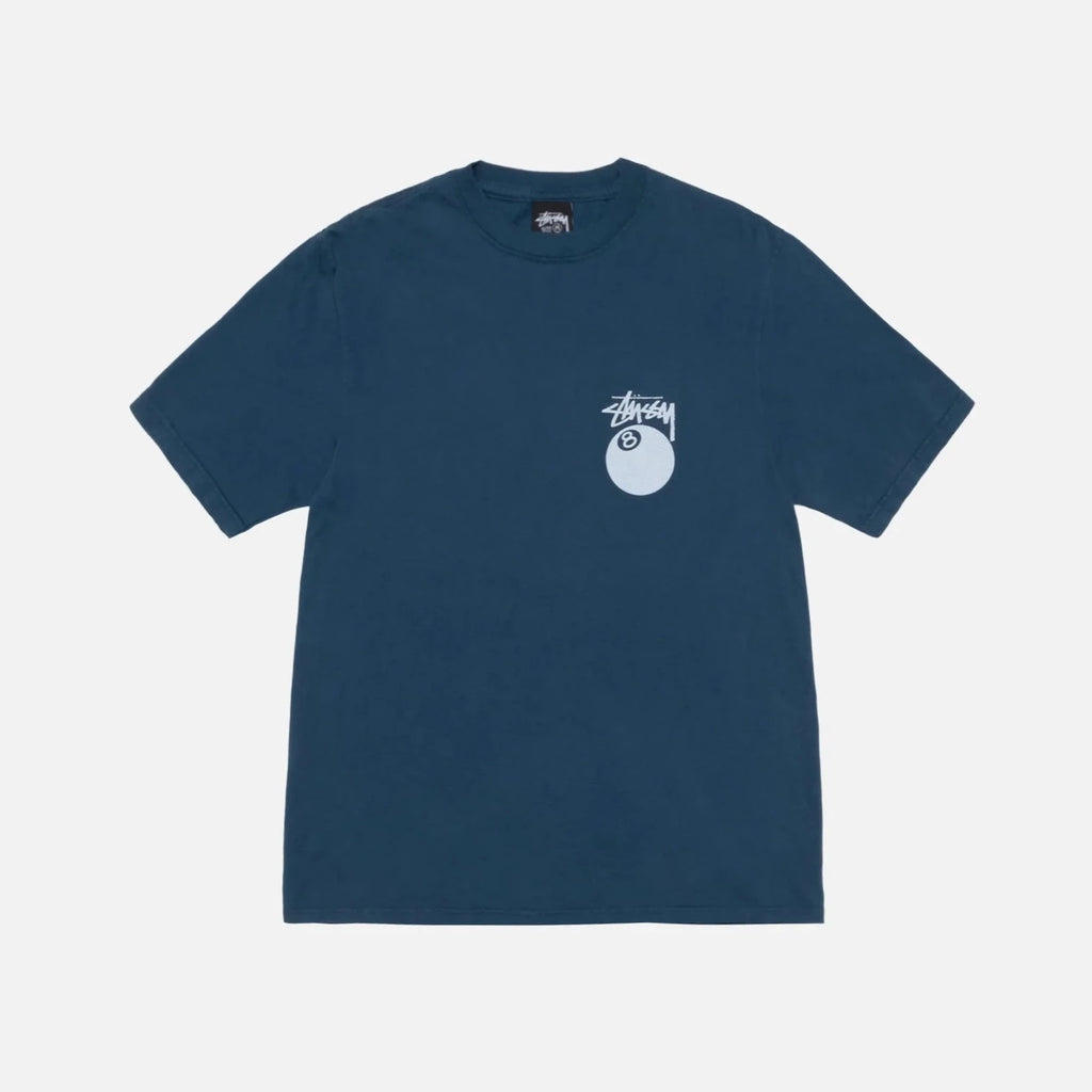 Stüssy 8 Ball Pigment Dyed Navy Tee frontal