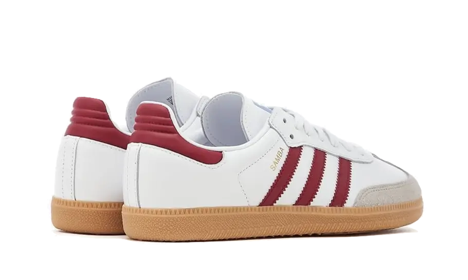 Adidas Samba OG White Burgundy Gum back