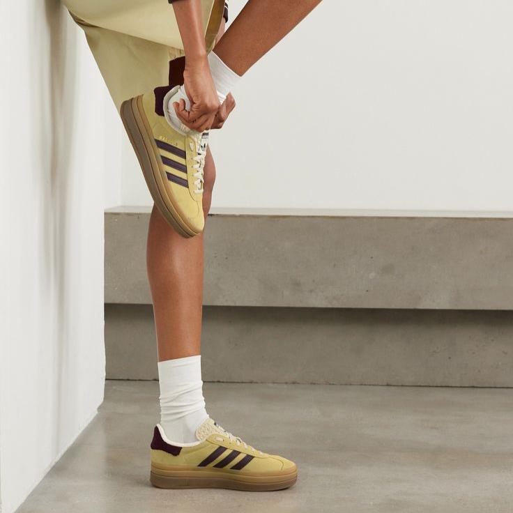★【Adidas】 (W) Gazelle Bold Almost Yellow Maroon★ adidas Gazelle Bold Almost Yellow Maroon (Women's) - IF5937 - US