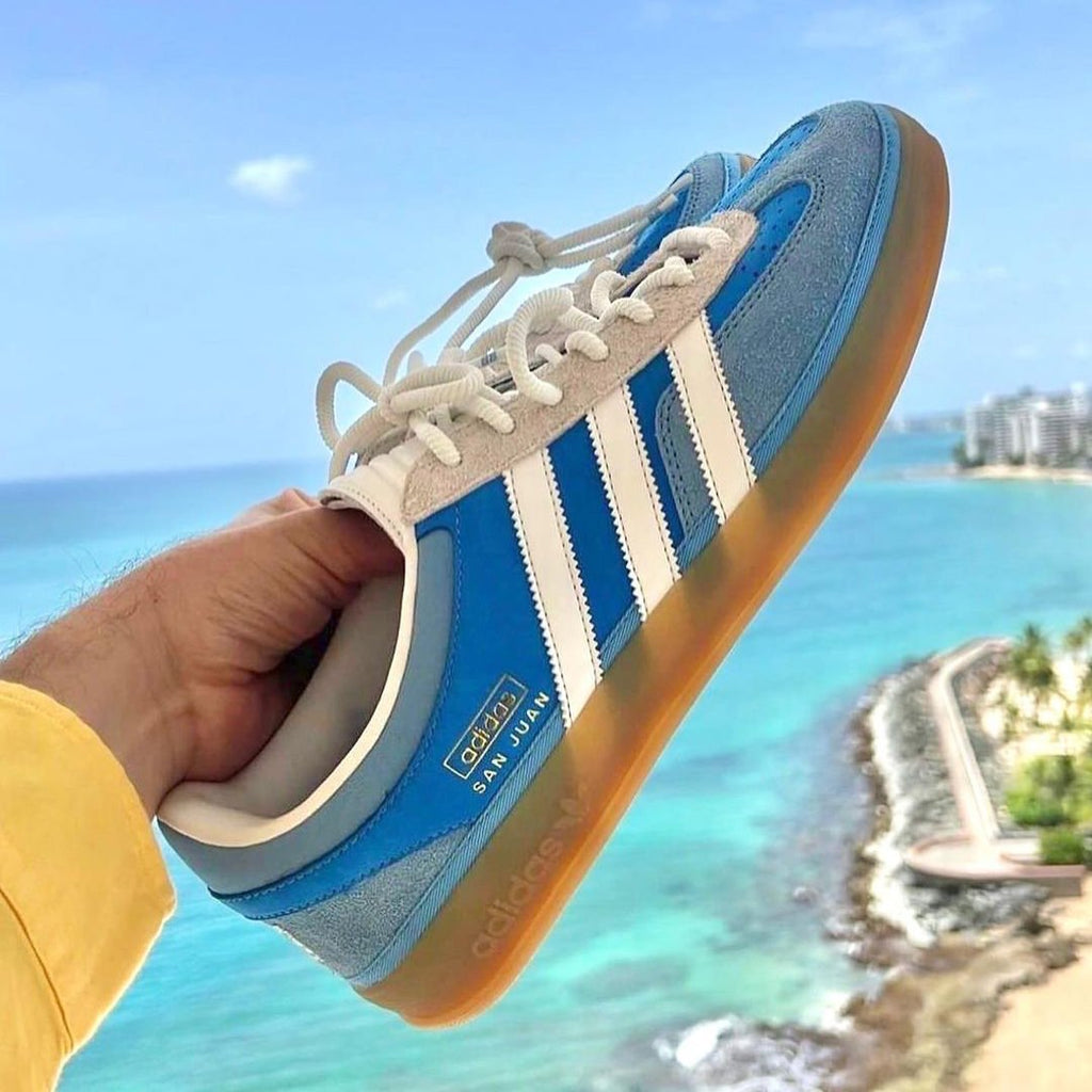 Adidas Gazelle Indoor Bad Bunny San Juan on feet