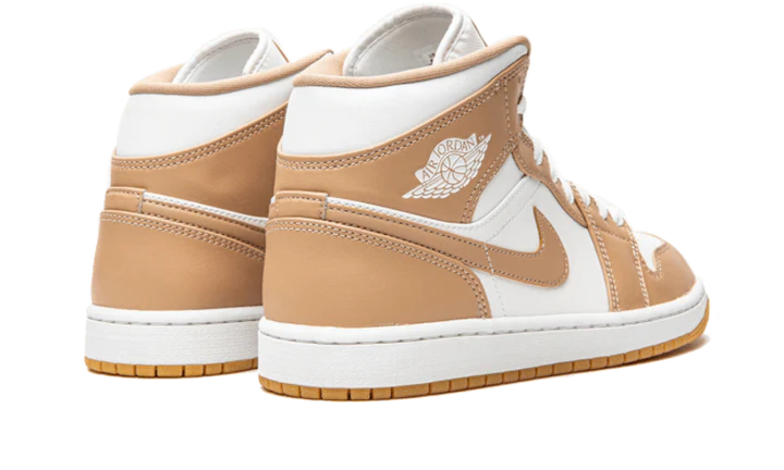 Air Jordan 1 Mid Hemp Tan White