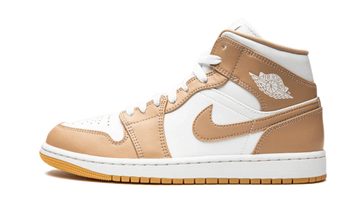 Air Jordan 1 Mid Hemp Tan White