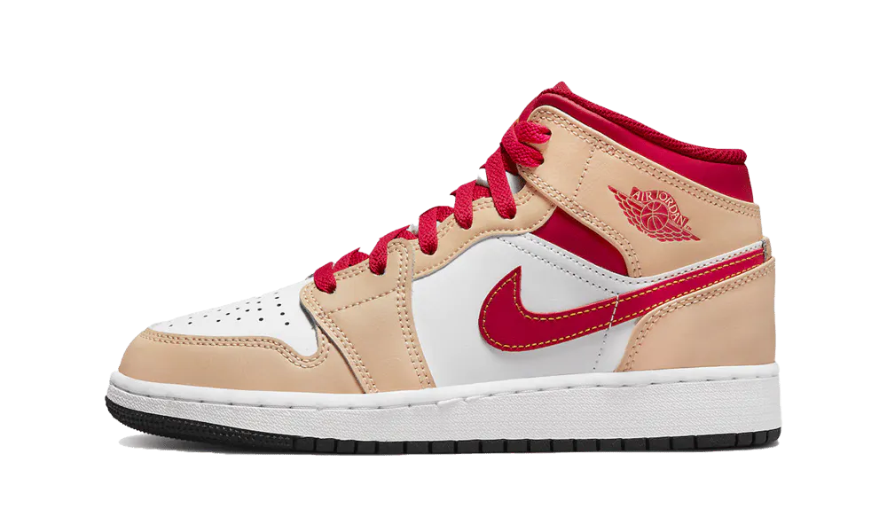 Air Jordan 1 Mid Light Cardinal Curry