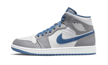 Air Jordan 1 Mid True Blue Cement