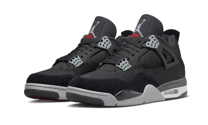 Air Jordan 4 Black Canvas frontal