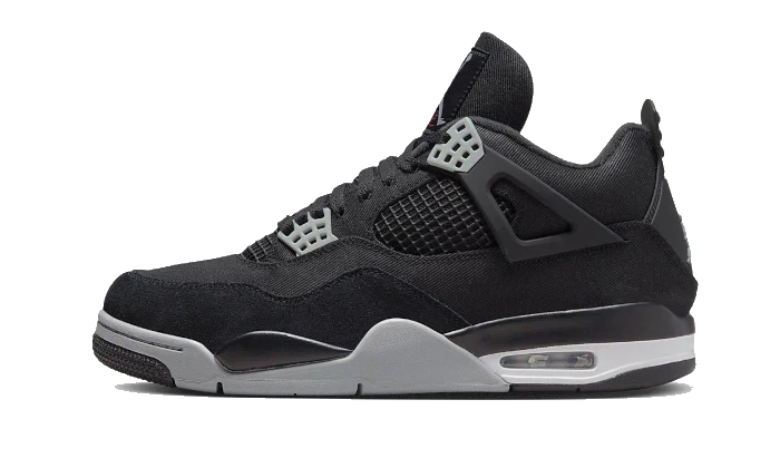 Air Jordan 4 Black Canvas frontal