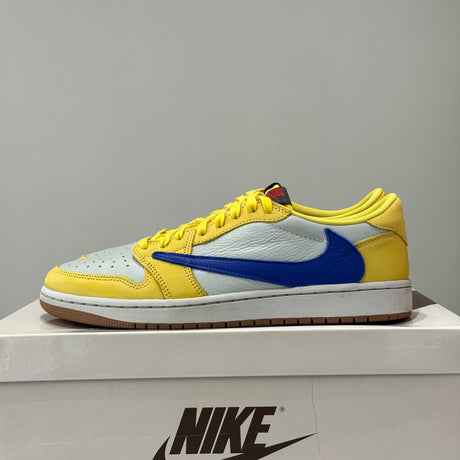 Air Jordan 1 Retro Low OG SP Travis Scott Canary (43) - Usado DZ4137-700 – sneaker autêntico da CollectKicks
