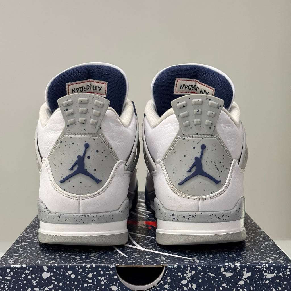 Air Jordan 4 Retro White Midnight Navy (42) - Usado