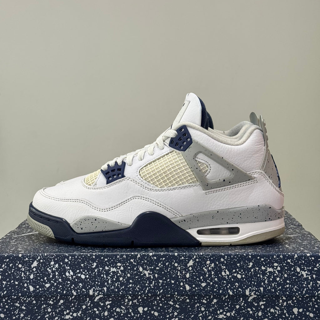 Air Jordan 4 Retro White Midnight Navy (43) - Usado