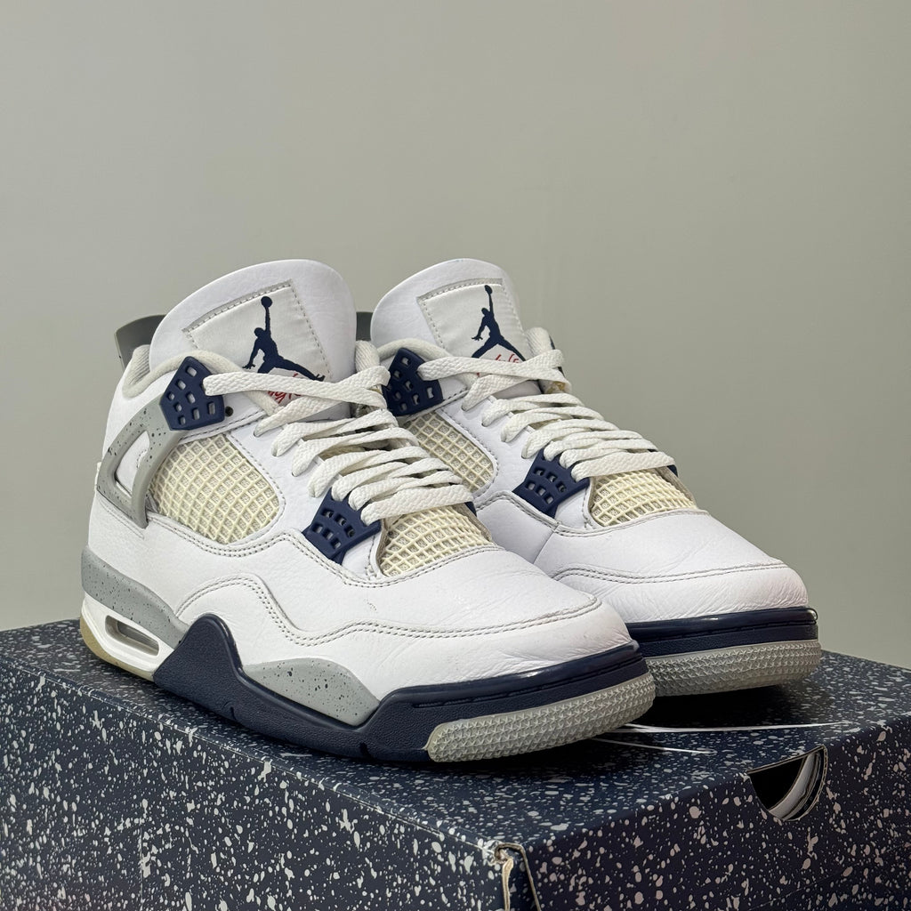 Air Jordan 4 Retro White Midnight Navy (43) - Usado