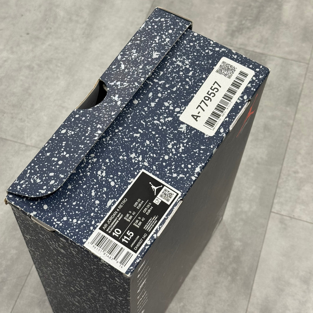 Air Jordan 4 Retro White Midnight Navy (44) - Usado