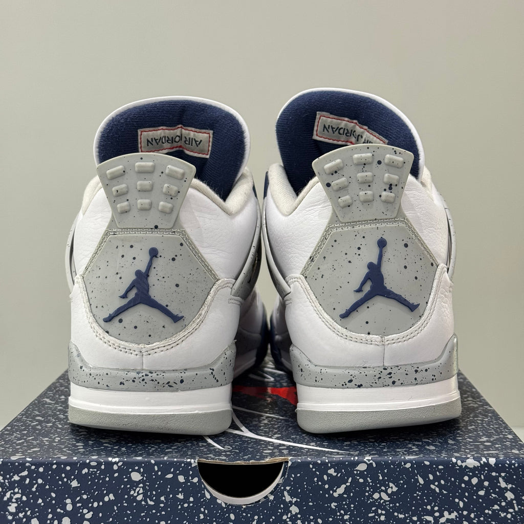 Air Jordan 4 Retro White Midnight Navy (44) - Usado
