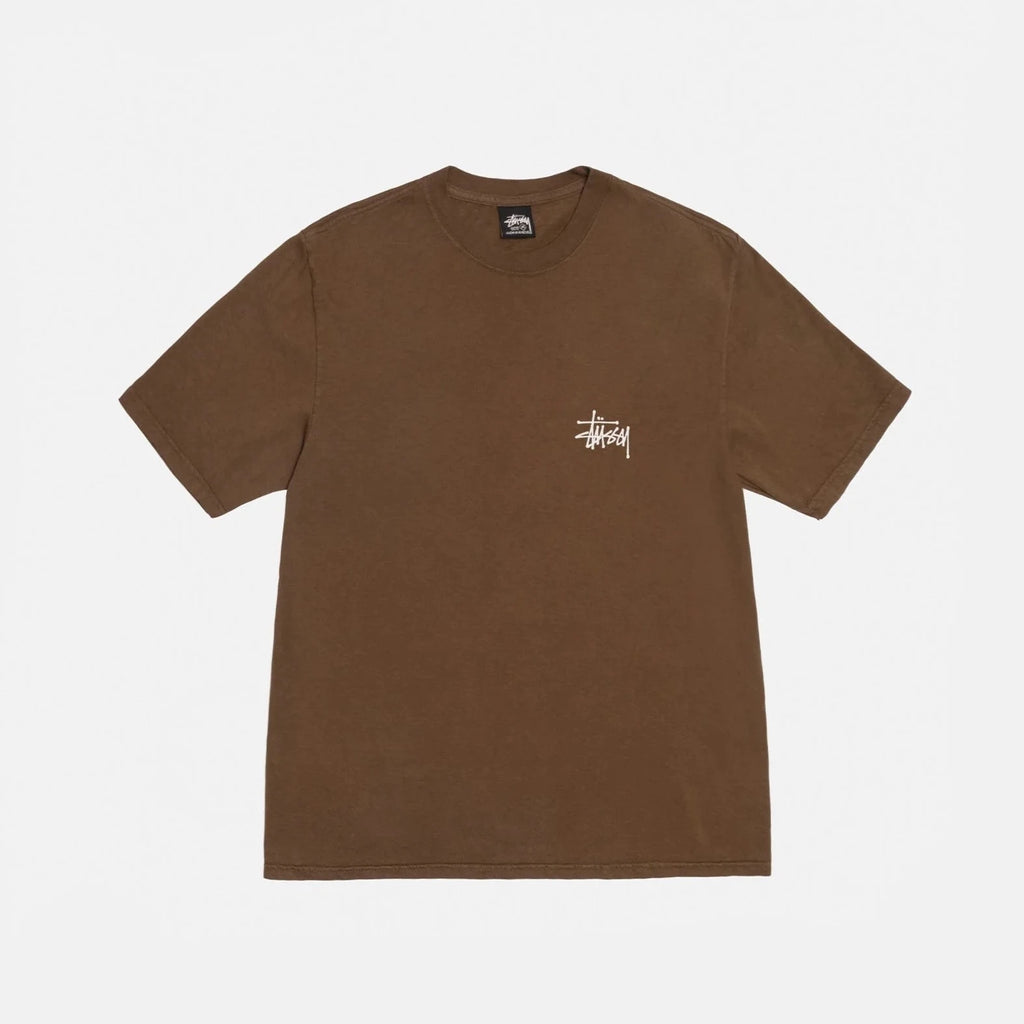 Stüssy Basic Pigment Dyed Brown Tee frontal