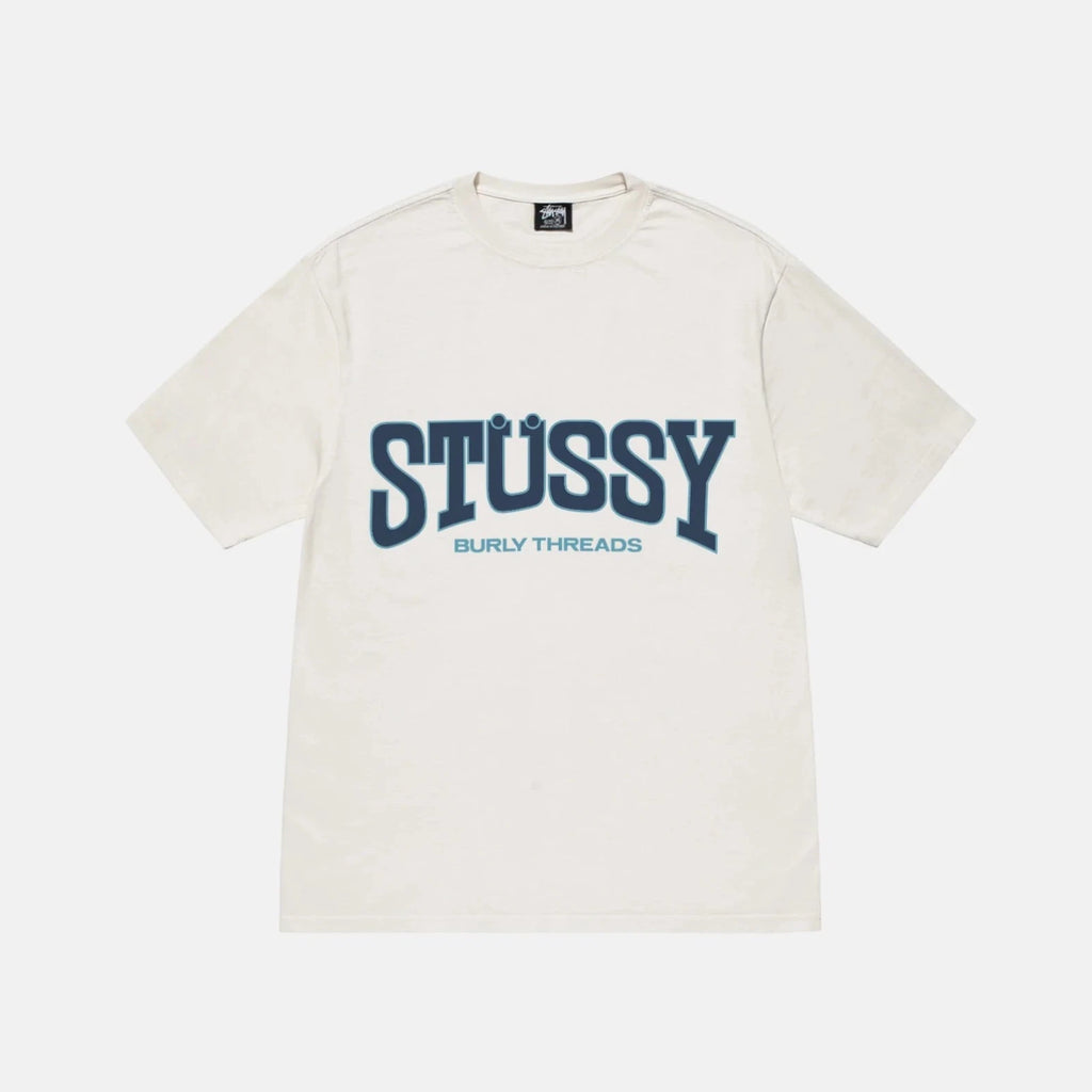 Stüssy Burly Threads Tee Pigment Dyed Natural frontal