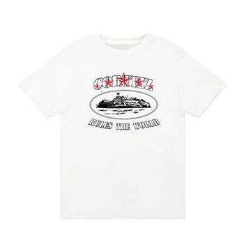 Corteiz 5 Starz Alcatraz Tee White SS23