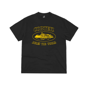 Corteiz Glow In The Dark OG Alcatraz Tee Black/Yellow