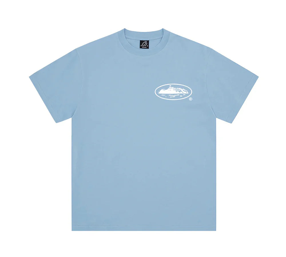 Corteiz OG Island Logo Baby Blue Tee