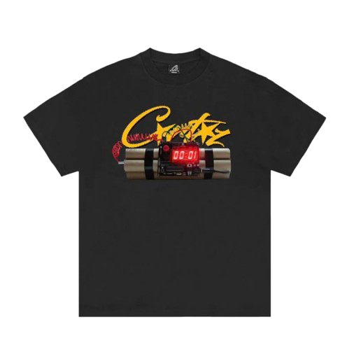 Corteiz OG Timebomb Tee Black frontal