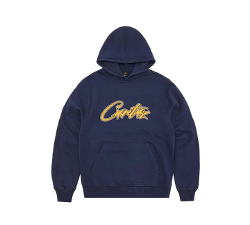 Corteiz Satin Applique Allstarz Hoodie Navy