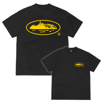 Corteiz OG Island Logo Black/Yellow Tee