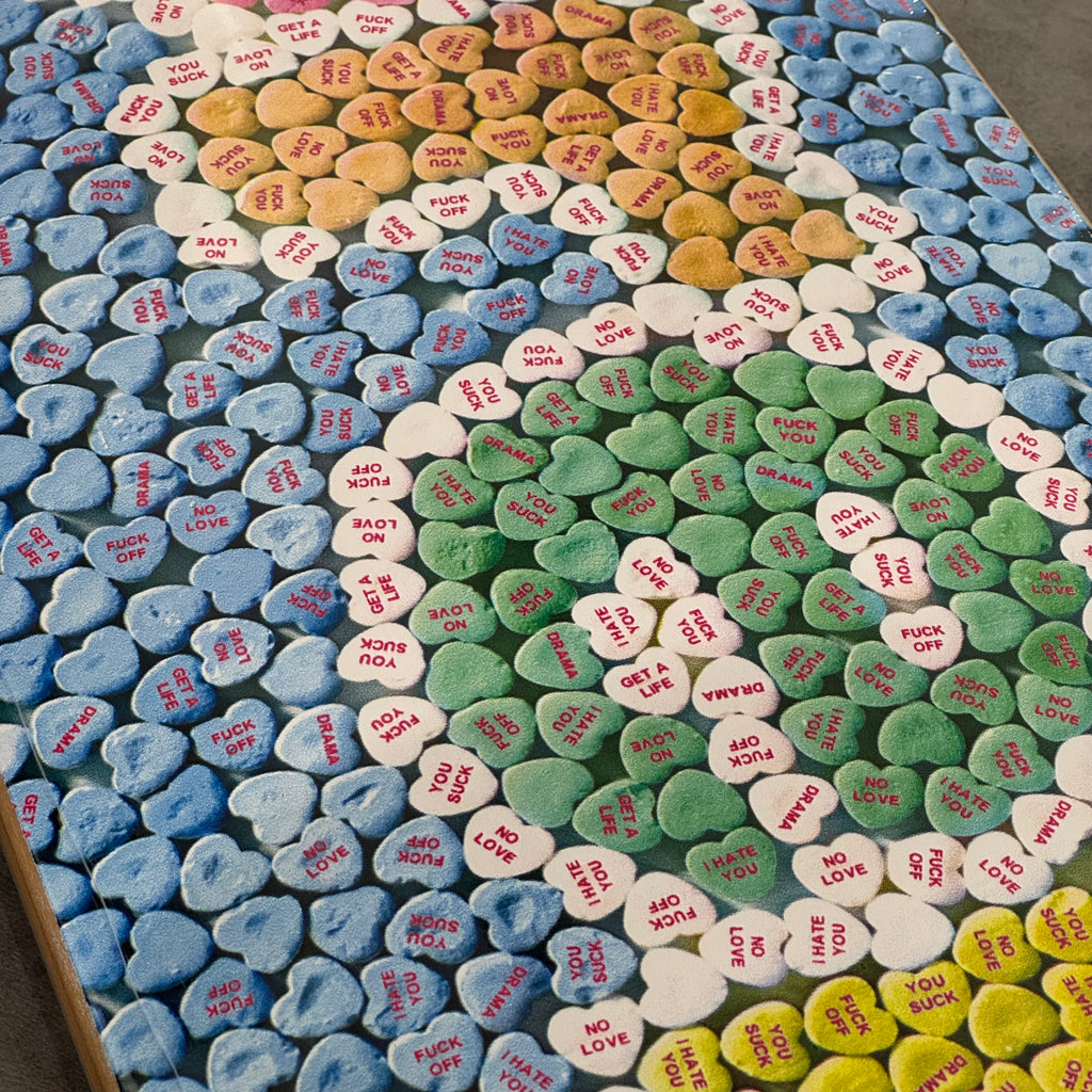 Supreme Candy Hearts Skateboard Deck Blue SS23