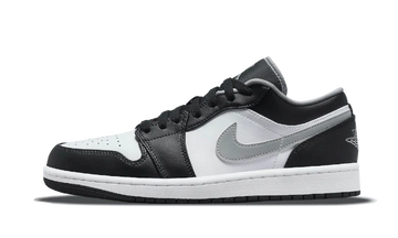 Air Jordan 1 Low Black White Grey lateral image