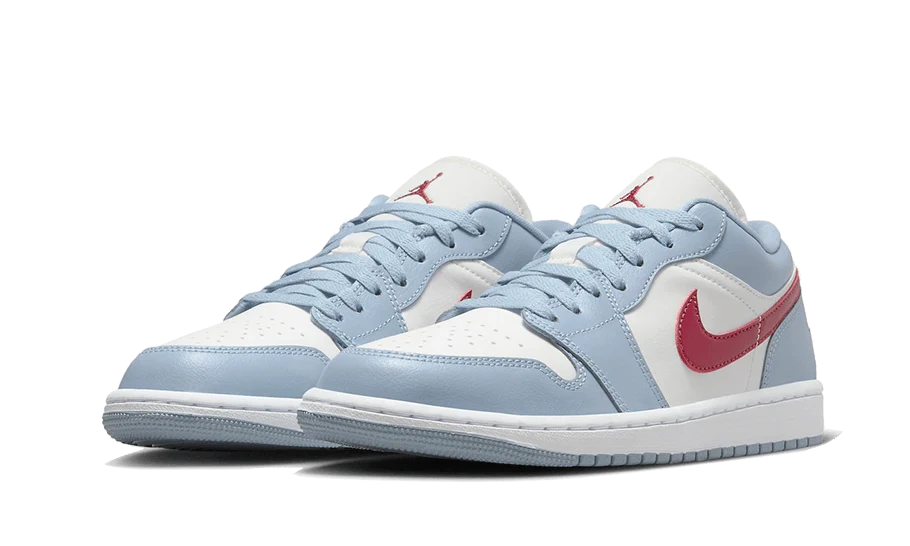 Air Jordan 1 Low Blue Whisper Dune Red frontal