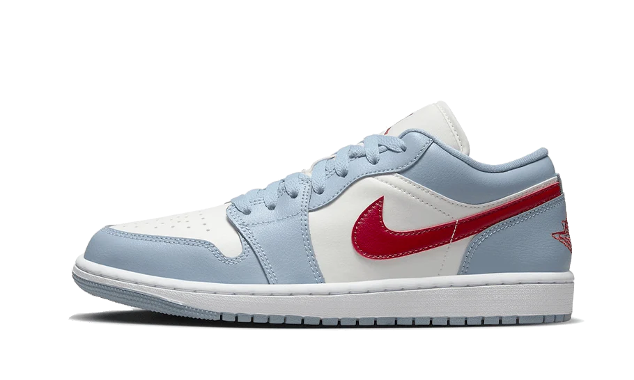 Air Jordan 1 Low Blue Whisper Dune Red lateral