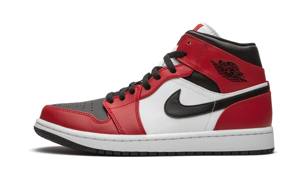 Air Jordan 1 Mid Chicago Black Toe lateral image