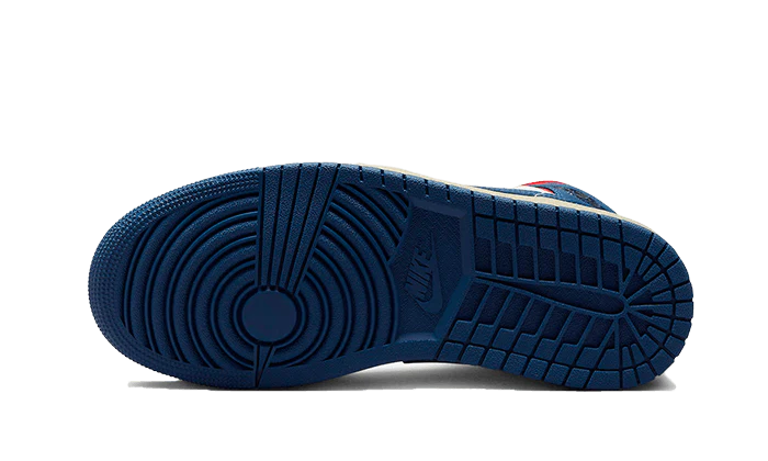 Air Jordan 1 Mid French Blue Gym Red  sole image