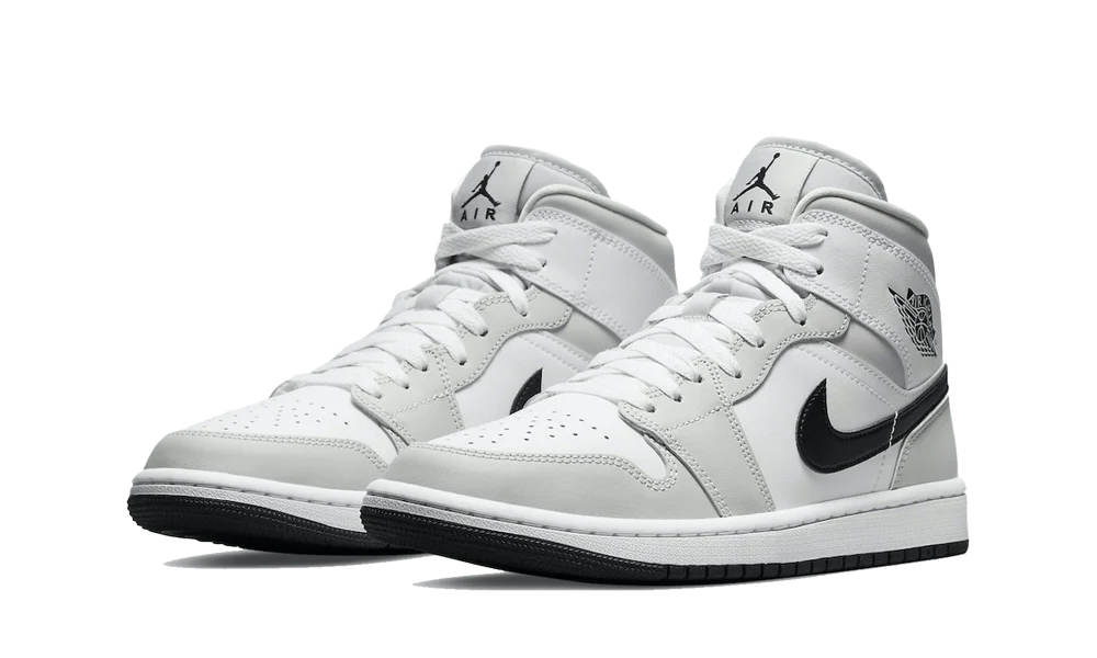 Air Jordan 1 Mid Light Smoke Grey frontal image