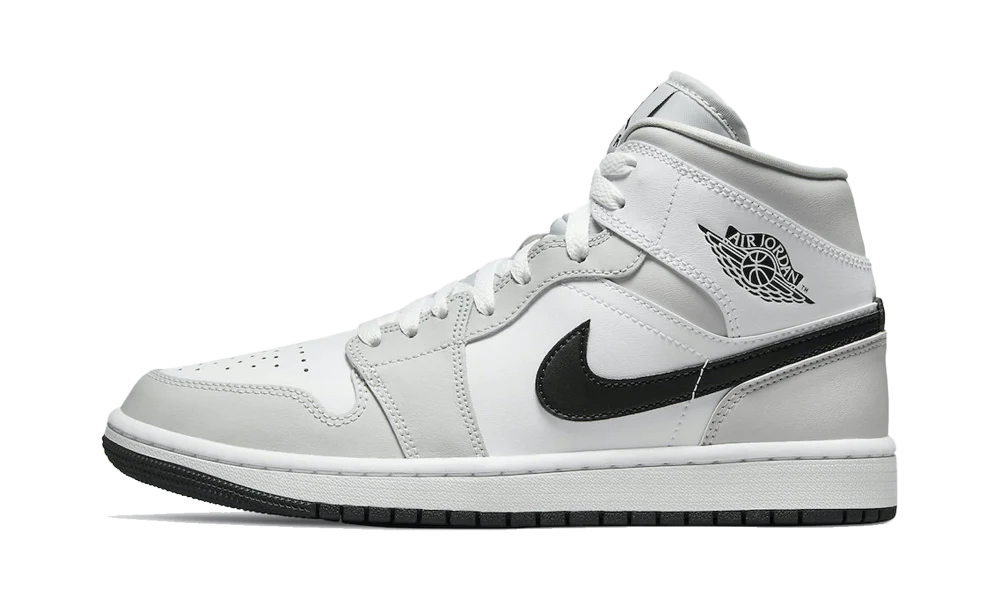 Air Jordan 1 Mid Light Smoke Grey lateral image