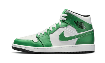 Air Jordan 1 Mid Lucky Green lateral image