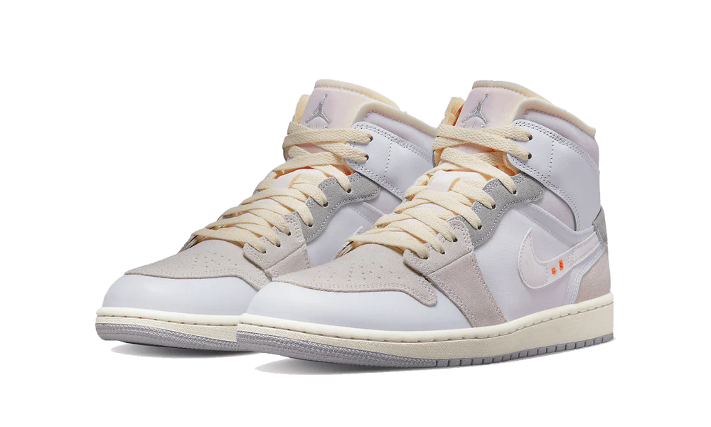 Air Jordan 1 Mid SE Craft Inside Out White Grey frontal image