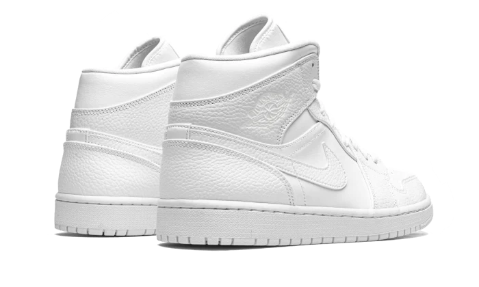 Air Jordan 1 Mid Triple White back image