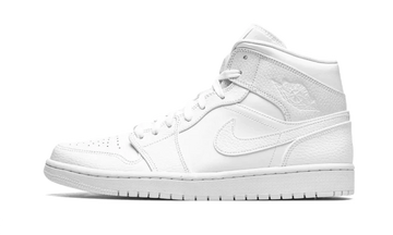 Air Jordan 1 Mid Triple White lateral image