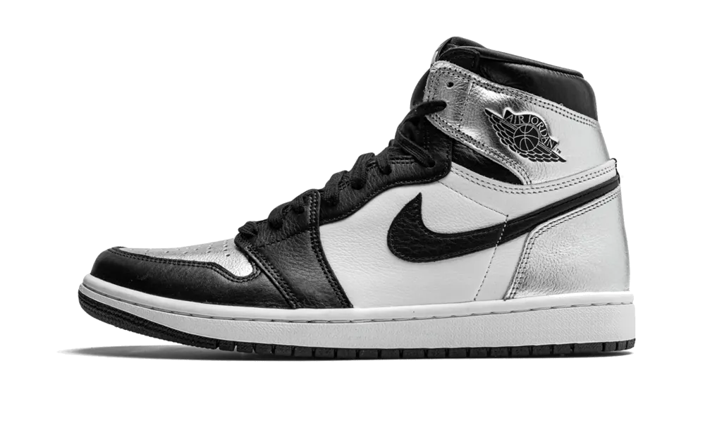 Air Jordan 1 Retro High Silver Toe lateral