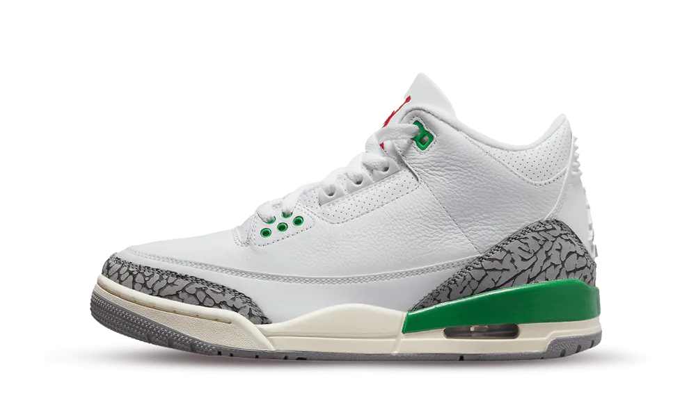 Air Jordan 3 Retro Lucky Green lateral