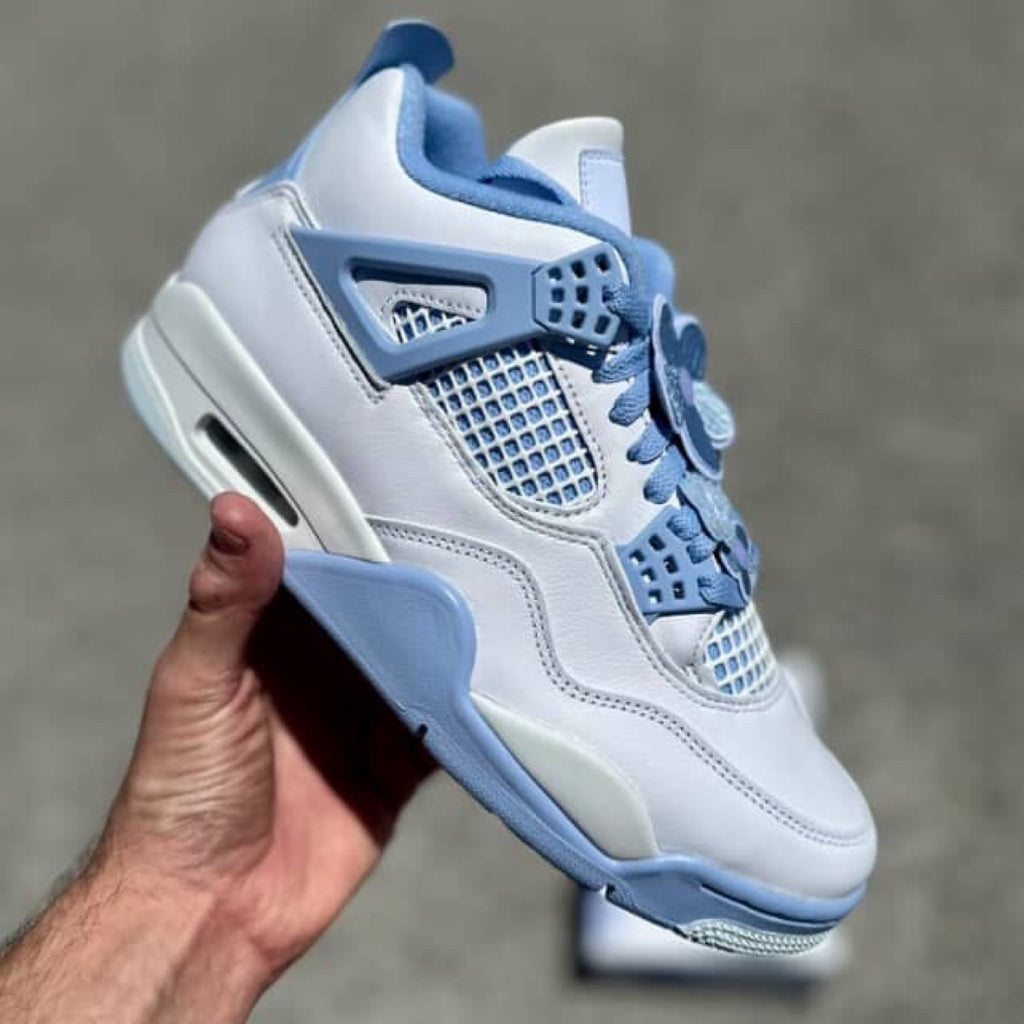 Air Jordan 4 Retro Aluminium / Forget Me Not lateral - SKU: HV0823-10