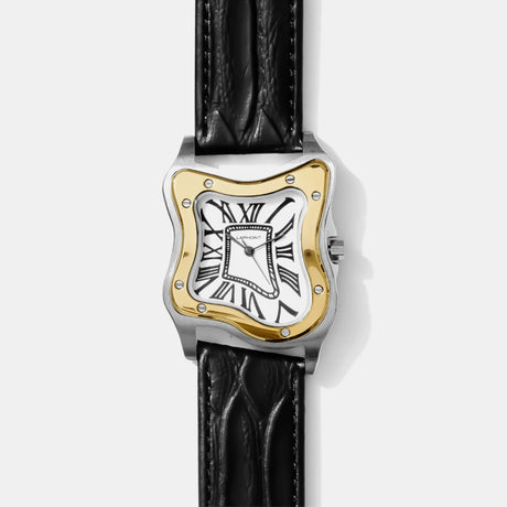 LAPHONT Laurent Large Two-Tone White Dial relógio dois tons