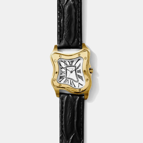 LAPHONT Laurent Small Gold Black Strap relógio dourado