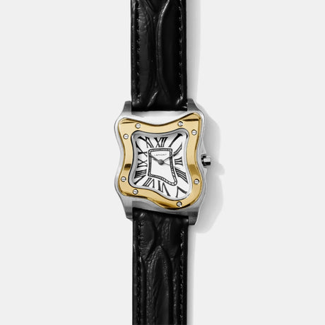 LAPHONT Laurent Small Two-Tone Black Strap relógio