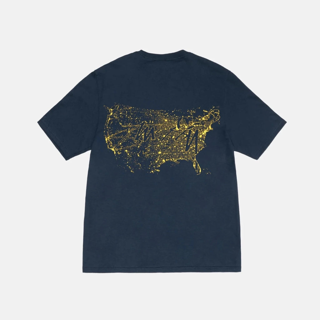 Stüssy Night Lights Navy Tee back