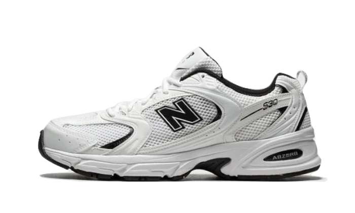 New Balance 530 White Black Details lateral