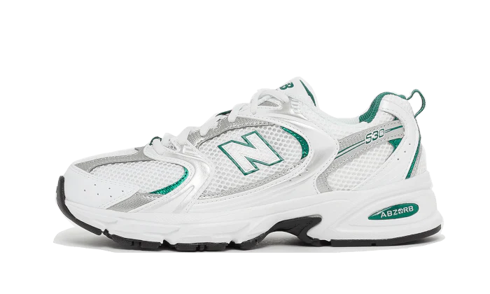 New Balance 530 White Silver Green lateral