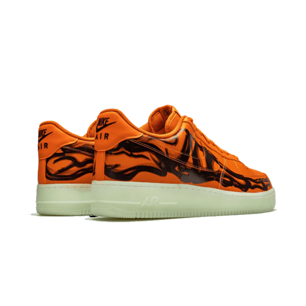 Nike Air Force 1 Low Orange Skeleton Halloween back