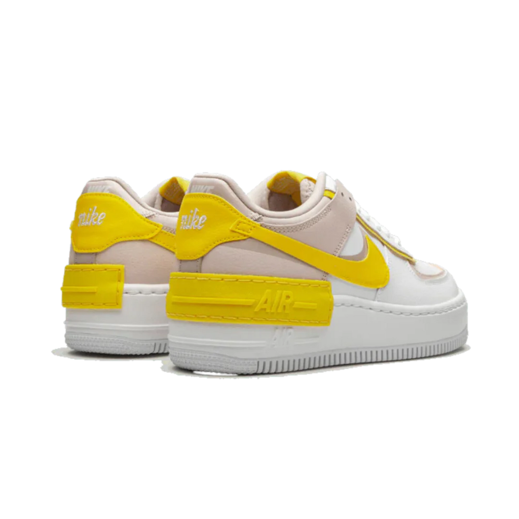 Nike Air Force 1 Low Shadow White Barely Rose Speed Yellow sole